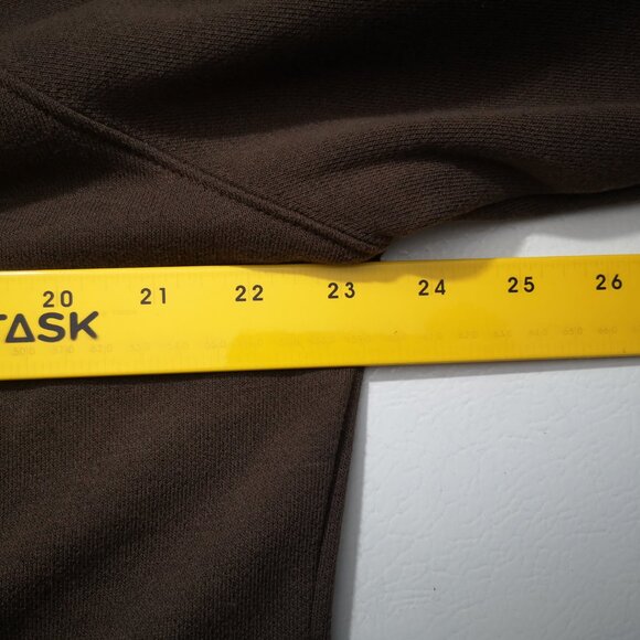 Talbots Petites Ladies Size 1X Dark Brown V-neck Terry Lined Made in Korea Top - Picture 8 of 10